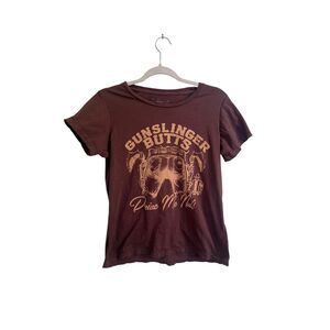 Bandit Brand Gunslinger Butts Womens Tee Brown/Copper Size Large‎